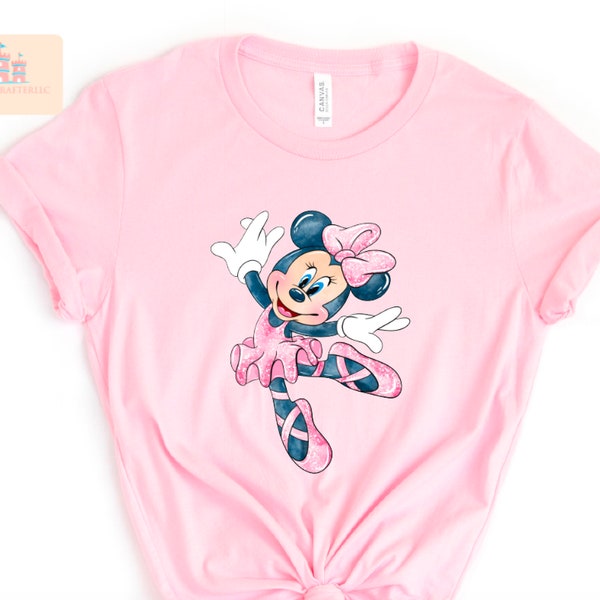 Women's minnie mouse ballerina shirt, Family Disney shirt, Matching minnie shirt, mouse ballerina shirt, minnie birthday shirt, minnie