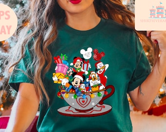 Mickey And Friend Christmas Shirt,Disney teacup Christmas Shirt,Disney Christmas Shirt,Disney Trip Shirt,Disney Family Christmas Shirt
