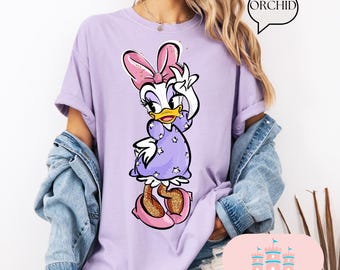 Comfort Color® Retro Daisy Duck Shirt, Daisy Duck Trip-Shirt, Daisy Shirt, Disney-Mädchen-Trip-Shirt, Disney Urlaub Shirt