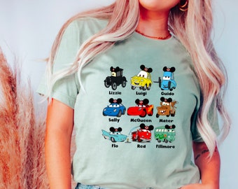 Retro Lightning Shirt, Vintage Cars Shirt, Cars Theme Birthday Shirt, Car boys Shirt, camisa de remolque, camisas a juego, camisas para niños