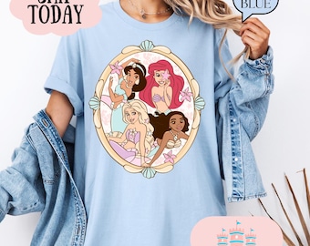 Top con orecchie Disney Princess Belle, Tiana, Elsa, Anna, Jasmine, Ariel, Aurora, Raperonzolo, Biancaneve, Merida, Cenerentola, Mulan, Disney Minnie