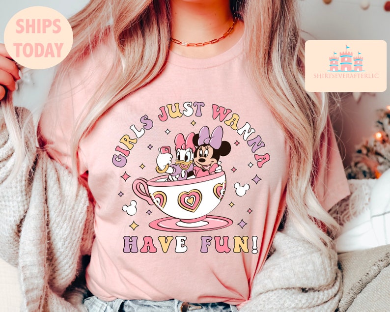 Disney Minnie Daisy Summer Shirt, Girls Just Wanna Have Sun, Disney Besties Shirt, Disneyworld Shirt, Disney Summer Shirt image 1