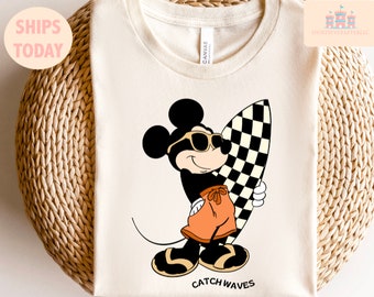 Mouse Summer 2023 Shirt, Retro Vintage Mouse Shirt, Mouse Shirt, Summer vibes Shirt, kids shirt, surfer mouse shirt, matching shirt, group