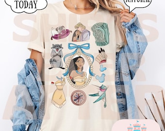 Disney Pocahontas Shirt, Meeko Afternoon Dreaming Shirt, WDW Disneyland Vacation 2025 Shirt, Magic Kingdom Shirt, Disney Trip Princess Shirt