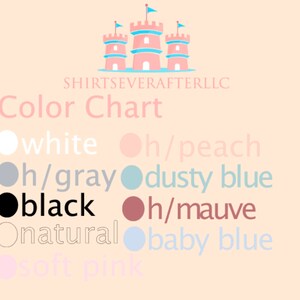 Puede incluir: Carta de colores con un gr&aacute;fico de castillo en la parte superior. La carta muestra 10 colores diferentes con sus nombres: blanco, h/melocot&oacute;n, h/gris, azul polvoriento, negro, h/malva, natural, azul beb&eacute; y rosa suave.