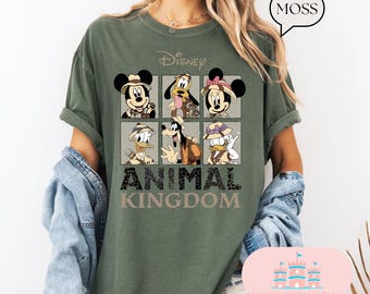 Comfort Color® Mickey Mouse safari shirt, Mickey animal, Animal Kingdom themed Disney trip shirt for kids and adults, Safari shirt