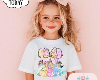 Top con orecchie Disney Princess Belle, Tiana, Elsa, Anna, Jasmine, Ariel, Aurora, Raperonzolo, Biancaneve, Merida, Cenerentola, Mulan, Disney Minnie