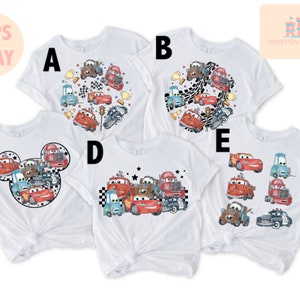 Retro Lightning Shirt, Vintage Cars Shirt, Cars Theme Birthday Shirt, Car Shirt, cars birthday shirt, kids shirt, matching shirt, family tee