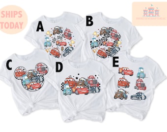 Camisa retrô relâmpago, camisa de carros vintage, camisa de aniversário com tema de carros, camisa de carro, camisa de aniversário de carros, camisa infantil, camisa combinando, camiseta de família