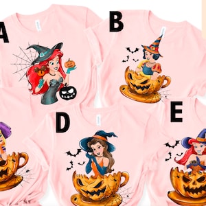 Disney Princess Halloween Shirts, Disney Princess Witch Shirt, Mickey Balloon Shirt, Vintage Disney Halloween Family Matching Shirts