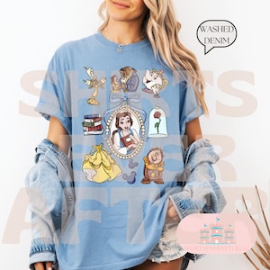 ディズニーベルシャツ、ディズニーキャッスル、水彩画、ディズニープリンセスベルシャツ、ミニーマウスヘッドテーマ、ディズニーマッチング、プリンセスベルシャツ