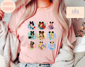 Disney Princess Belle, Tiana, Elsa, Anna, Jasmine, Ariel, Aurora, Rapunzel, Snow white, Merida, Cinderella, Mulan, Disney Minnie orejas arriba