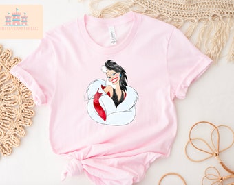 Camisa Cruella, camisa de villano de Disney, camisa de 101 dálmatas, camisa de villano de 101 dálmatas, camisa de halloween de Disney, camisa de Halloween de Magic Kingdom
