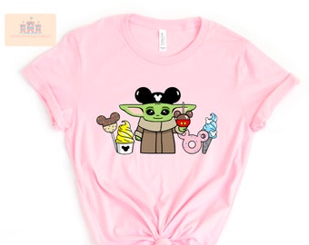 Camisas alienígenas verdes, camisa alienígena bebé, camisa de día del parque, camisas familiares, camisa de galaxia, camisas alienígenas a juego, camisa de bocadillos del parque