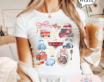 Camiseta de bebé de Cars Disney, camiseta de bebé de Rayo McQueen, camisetas de Magic Kingdom, camiseta de bebé para mujer, top corto
