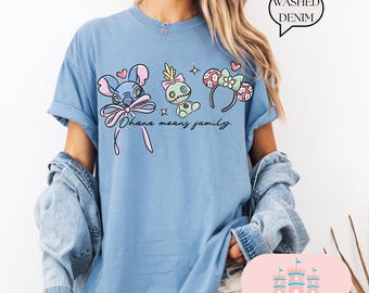 Camisa Comfort Color® Stitch, camisa de Disney Stitch, camisa de extraterrestre azul, camisa del reino mágico, camisa de Lilo y Stitch