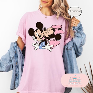 Maglietta Comfort Color® Vintage Mickey e Minnie Valentine Comfort Colors, maglietta Disneyland Love, felpa per San Valentino