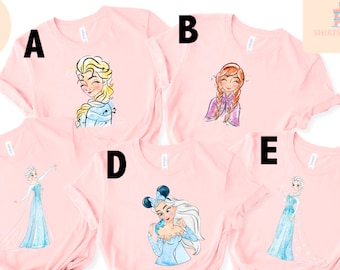 Camiseta de la princesa Elsa de Disney, camiseta de Elsa Anna de Frozen, top de Frozen, camiseta de la princesa Elsa de Disney, camiseta del reino mágico de Frozen, camiseta de viaje de Disney