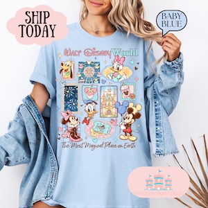 Camiseta vintage de Walt Disneyland, camisetas retro de Mickey y sus amigos, camiseta de Walt Disneyland, camisetas de viaje de Disney 2026 imagen 1