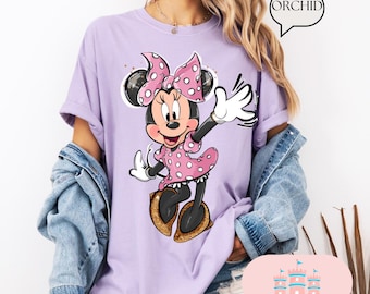 Comfort Color® Retro Minnie Mouse Shirt, Minnie Trip Shirt, Minnie Shirt, Disney Girl Trip Shirt, Disney Vacation Shirt