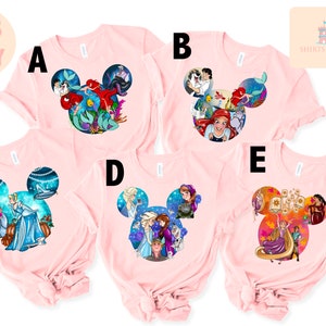 Ariel shirt, Cinderella shirt, frozen shirt, Rapunzel shirt, Disney World Shirt, Disney Shirts, Disney Family Shirt, matching shirts