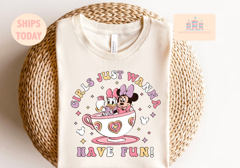 Disney Minnie Daisy Summer Shirt, Girls Just Wanna Have Sun, Disney Besties Shirt, Disneyworld Shirt, Disney Summer Shirt image 2