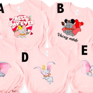 Dumbo Disney Shirt, Vacay Mode Shirt, Elephant Dumbo Shirts, Disney Shirt, Happy Cute Shirt, Adults and Kids Sizes, Short Sleeve Shirts