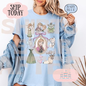 Disney Anna Shirt, Frozen Shirts, Princess Elsa Bow Shirts, Disney Girls Trip, Disney World Shirts, Disneyland Shirt,  Frozen coquette shirt