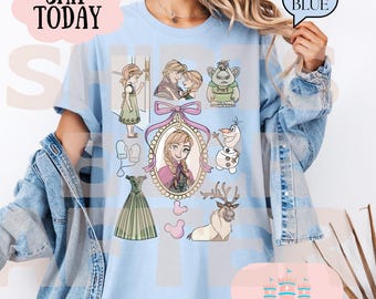 Disney Anna Shirt, Frozen Shirts, Princess Elsa Bow Shirts, Disney Girls Trip, Disney World Shirts, Disneyland Shirt,  Frozen coquette shirt