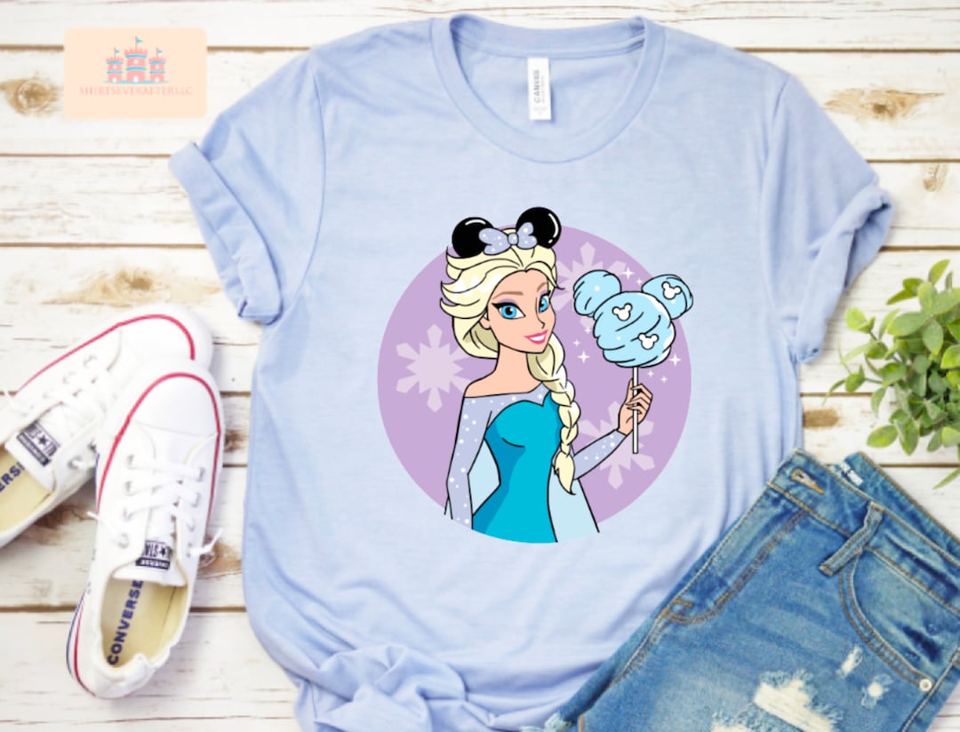Camisa de princesa elsa de mujer, camisa de mujer de Frozen Elsa, top  congelado, camisa de princesa de Disney Elsa, camisa de reino mágico  congelado