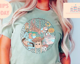 Camisas de Toy Story, camisa de Toy Story Land, camisa de Jessie y diana, camisas de Disneyland, camisa de Disney World, camisas de Disney, camisa de la familia Disney