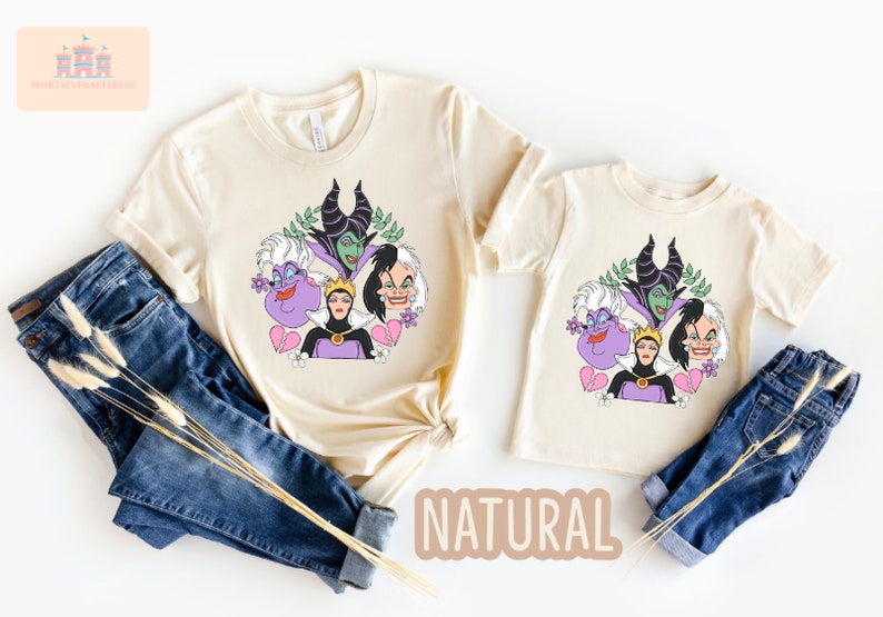 Camisa Happy Villaintine Day, camisa Disney Villains, camisa de San Valentín Villanos, camisa de San Valentín Cruella Cruella Hook Maléfica, camisa de Disney imagen 4