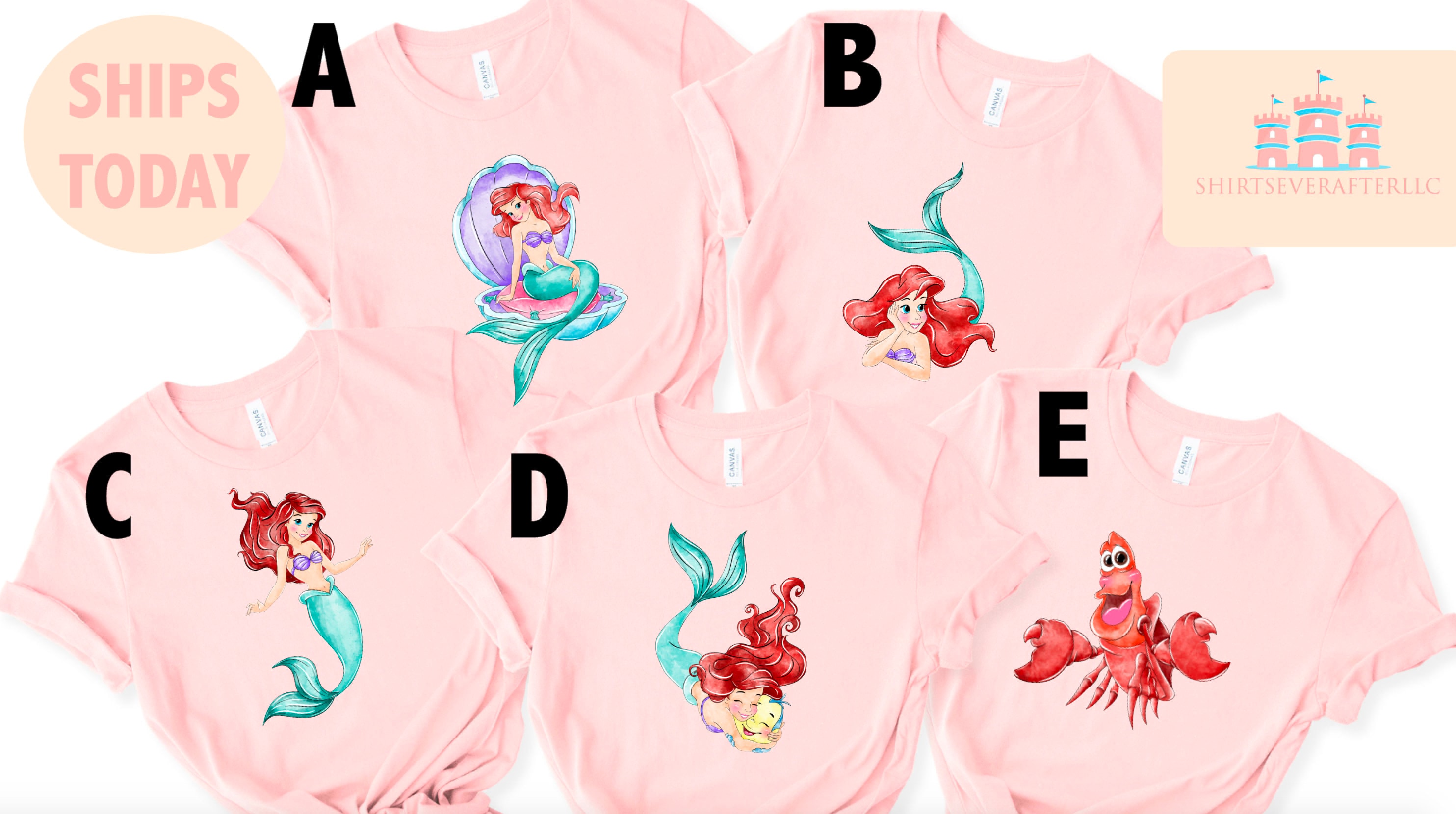 Discover Disney Little mermaid shirt, Disney Ariel shirt, Disney sebastian shirt, Disney Flounder shirt