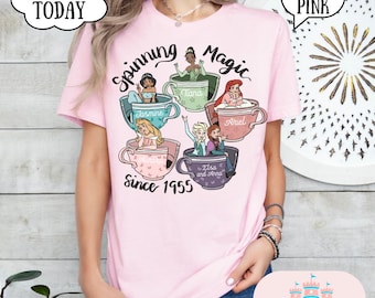 Disney Princess Belle, Tiana, Elsa, Anna, Jasmine, Ariel, Aurora, Raiponce, Blanche-Neige, Merida, Cendrillon, Mulan, Disney Haut avec oreilles de Minnie