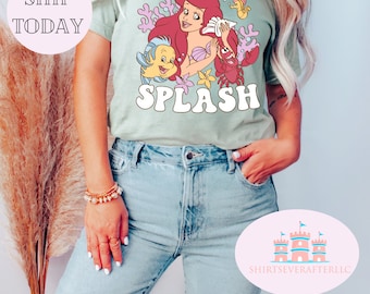 Ariel21, chemise petite sirène pour femmes, chemise Ariel petite sirène pour femmes, chemise sirène Ariel, chemise ariel disney, chemise sirène pour filles