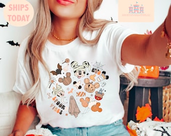 Happiest Place On Earth Shirt, The Most Magical Place, Fall Best Day Ever Mouse Ears, Halloween Spooky Family Mom Dad Adult Kid Toddler Baby