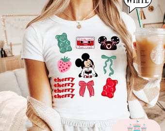Mickey and Minnie Baby Tee, Magic kingdom Baby Tee, Magic Kingdom Shirts, Womens baby tee park shirt, crop top