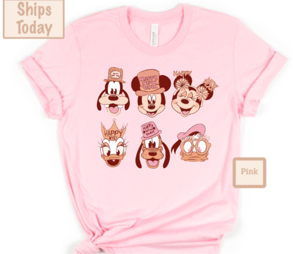 New Years Disney Shirt, Happy New Years 2024, Retro Disney Family New Years Shirt, Disneyworld New Years Shirt, Disneyland New Years Shirt Teesummer
