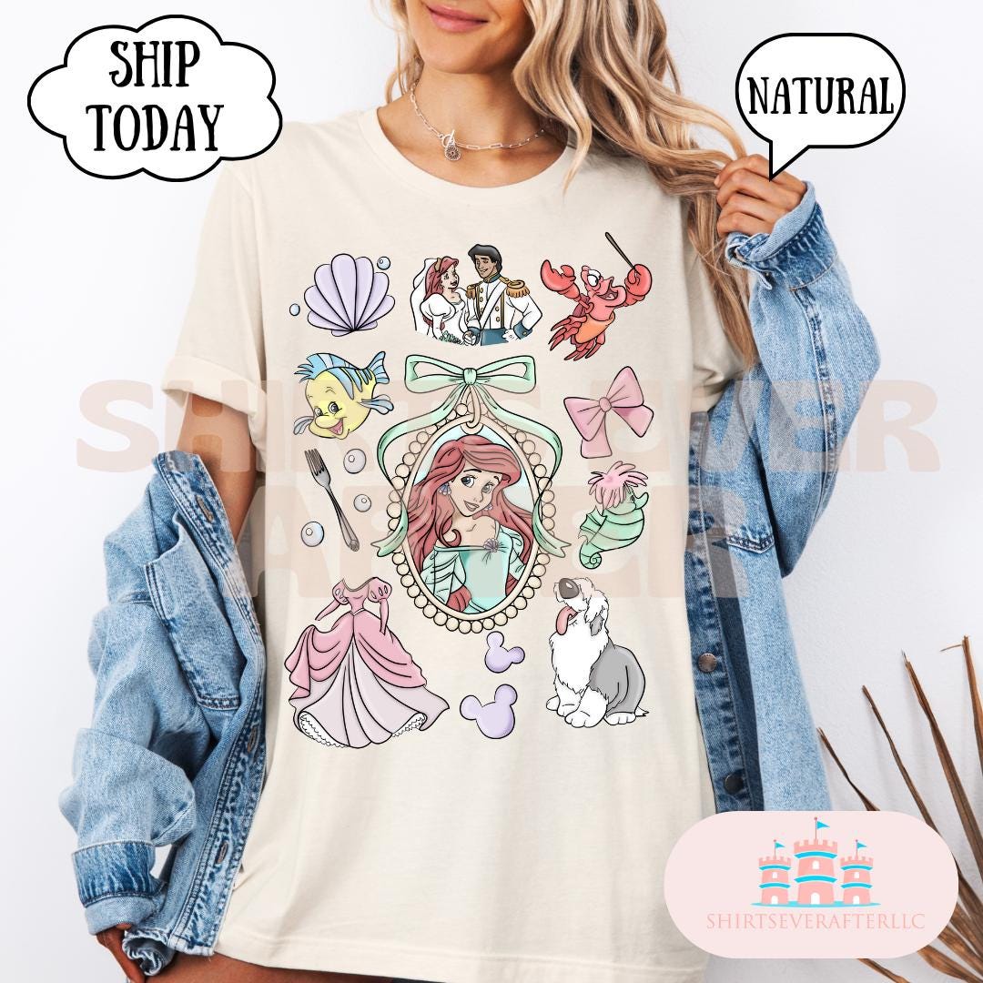 Ariel1, women's little mermaid shirt, women's little mermaid Ariel shirt, Ariel mermaid shirt, disney ariel shirt, girls ariel mermaid shirt