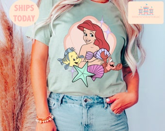 women's little mermaid shirt, women's little mermaid Ariel shirt, Ariel mermaid shirt, disney ariel shirt, girls ariel mermaid shirt