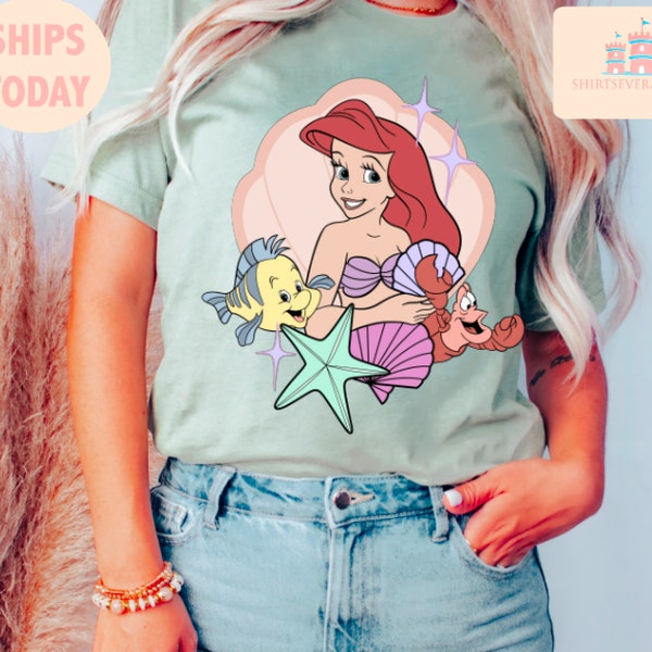 chemise femme petite sirène, chemise femme petite sirène Ariel, chemise sirène Ariel, chemise ariel disney, chemise sirène ariel filles