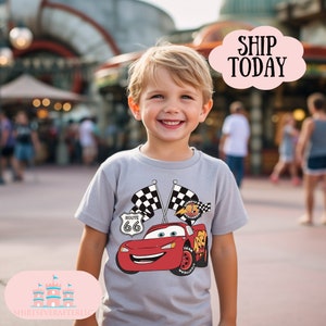 Retro Lightning Shirt, Vintage Cars Shirt, Cars Theme Birthday Shirt, tow truck shirt , kids shirt, matching shirts, park shirts, group tee