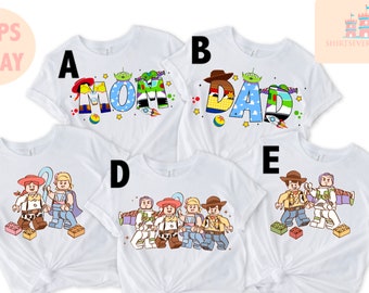 Camisas de Toy Story, camisa de Toy Story Land, camisa de Jessie y diana, camisas de Disneyland, camisa de Disney World, camisas de Disney, camisa de la familia Disney