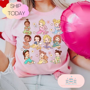 Disney Princess Belle, Tiana, Elsa, Anna, Jasmine, Ariel, Aurora, Rapunzel, Snow white, Merida, Cinderella, Mulan, Disney Minnie ears top