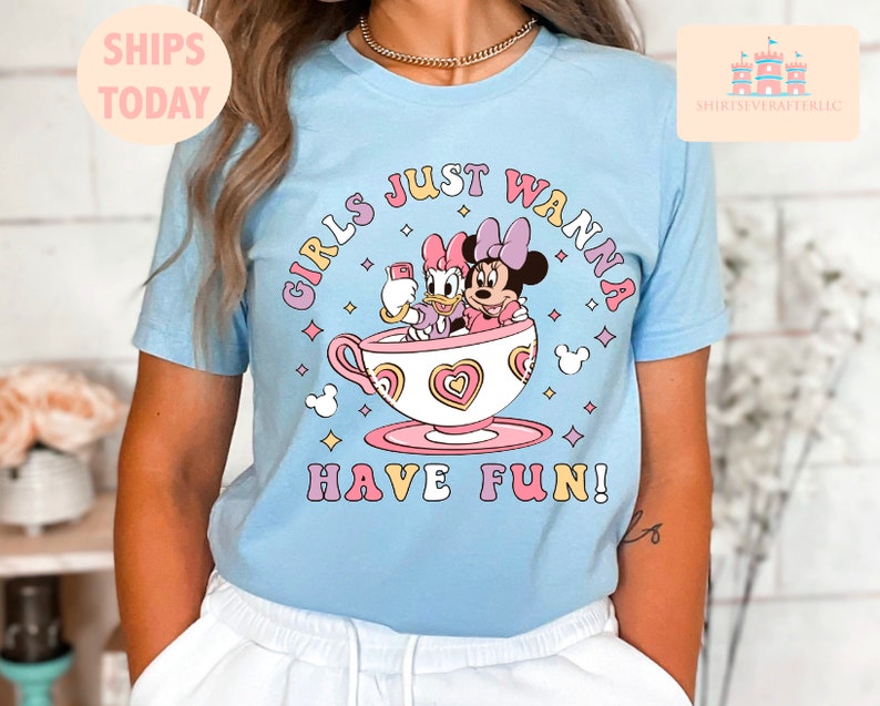 Disney Minnie Daisy Summer Shirt, Girls Just Wanna Have Sun, Disney Besties Shirt, Disneyworld Shirt, Disney Summer Shirt image 4