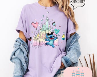 Camisa Comfort Color® Stitch, camisa de Disney Stitch, camisa de extraterrestre azul, camisa de Magic Kingdom, camisa de Lilo y Stitch