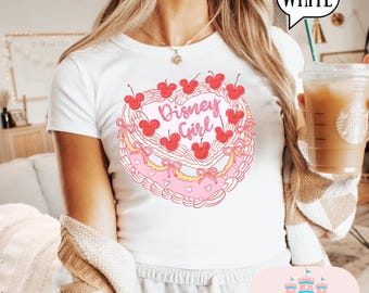 Maglietta per bambine Disney, Maglietta WDW Disneyland Cake Girl Trip, Maglietta per bambine con compleanno Disney, Maglietta principessa Disneyworld