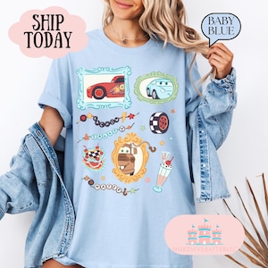 Retro Lightning Shirt, Vintage Cars Shirt, Cars Theme Birthday Shirt, tow truck shirt , kids shirt, matching shirts, park shirts, group tee