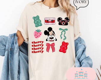 Camiseta retro de Minnie Mouse Comfort Color®, camiseta de viaje de Minnie, camiseta de Minnie, camiseta de viaje de Disney para niñas, camiseta de vacaciones de Disney