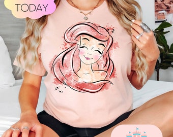 Ariel22, chemise petite sirène pour femmes, chemise Ariel petite sirène pour femmes, chemise sirène Ariel, chemise ariel disney, chemise sirène pour filles